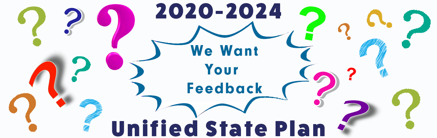 Proposed Unified State Plan for 2020-2024 banner.