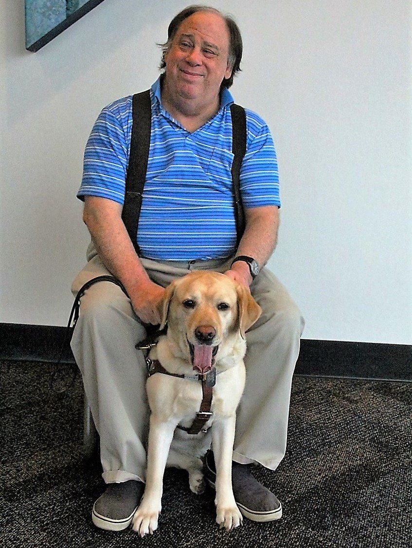 Keith Flowers and guide dog Sunny