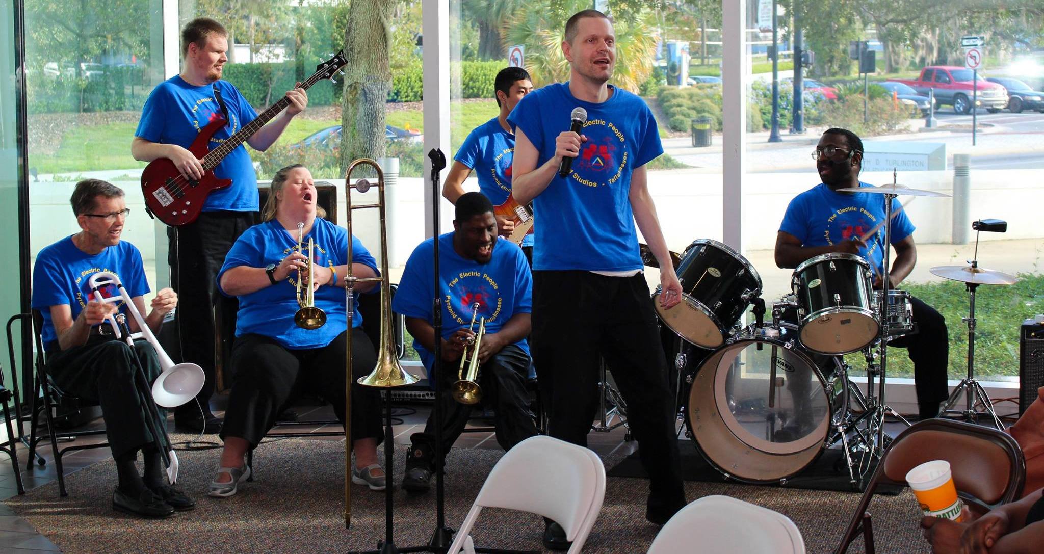 Band playing at the state office in Tallahassee