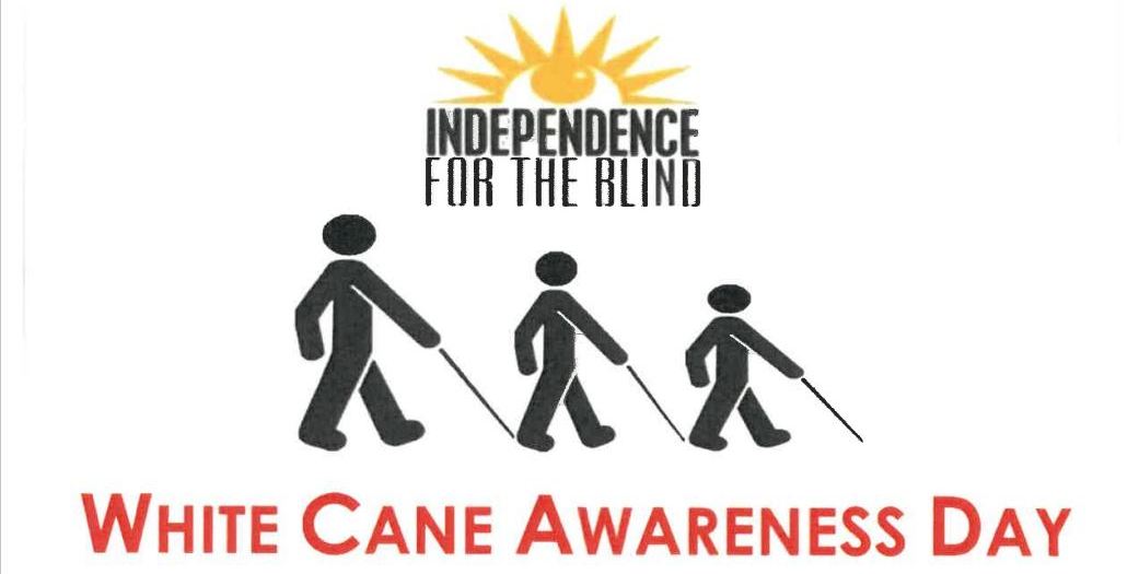 White cane awareness day flyer.