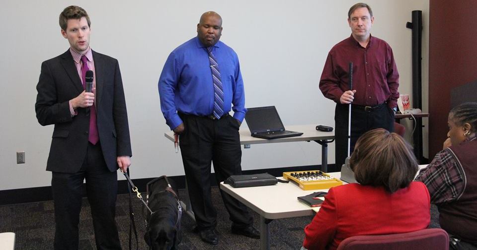 David Darm, Walter Blackmon, and Adam Gaffney giving a See Different presentation.