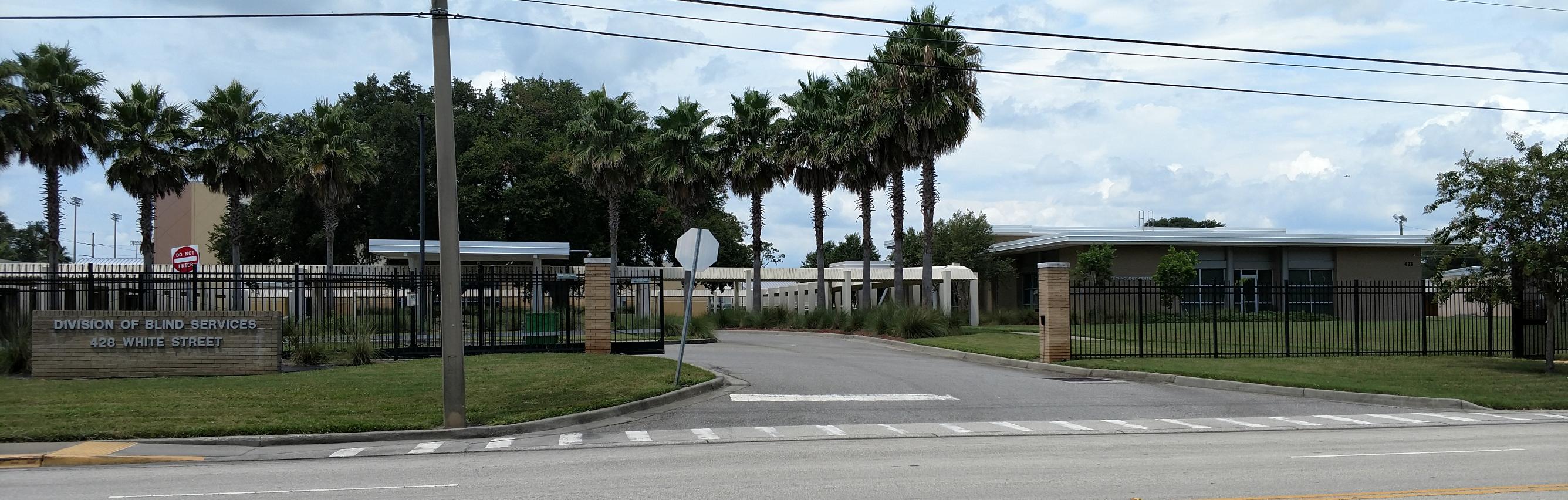 White street view of rehab center